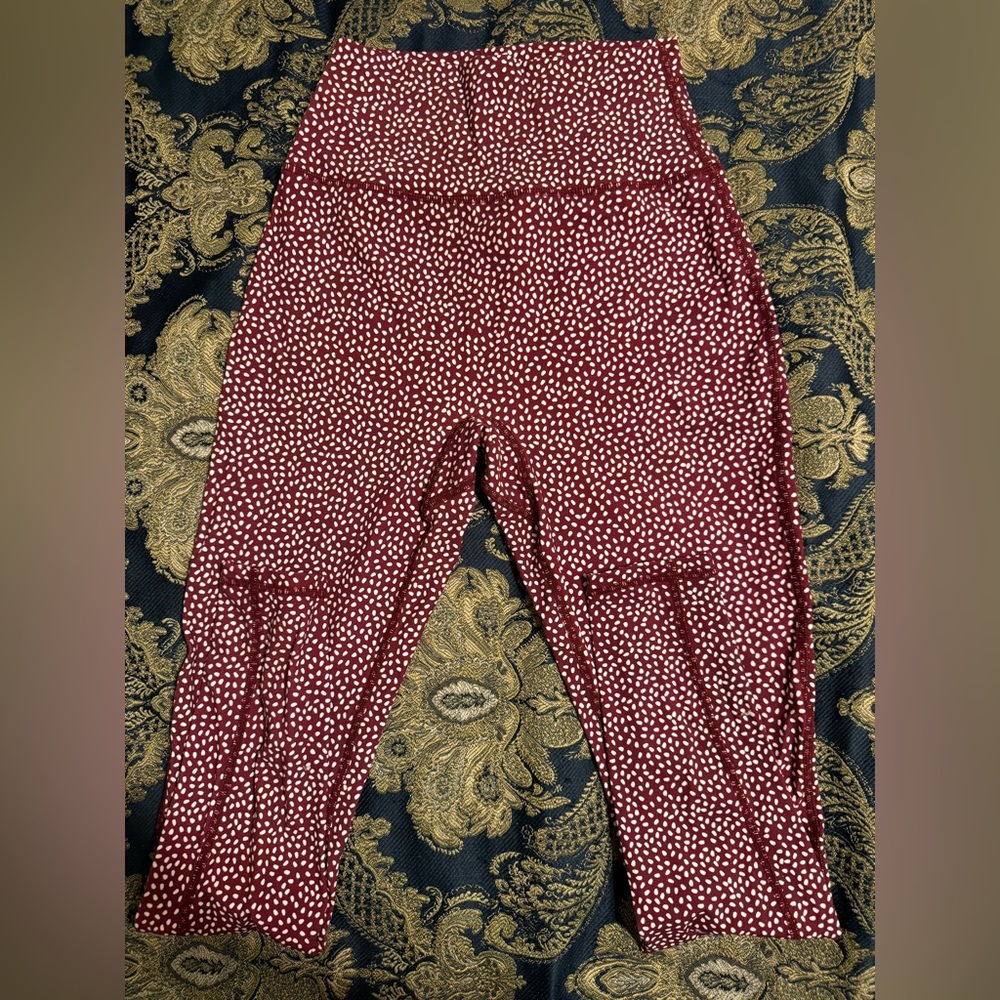 BuffBunny Red and White Patterned Leggings